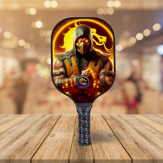 Mortal Kombat Logo - Scorpion - Pickleball Paddle