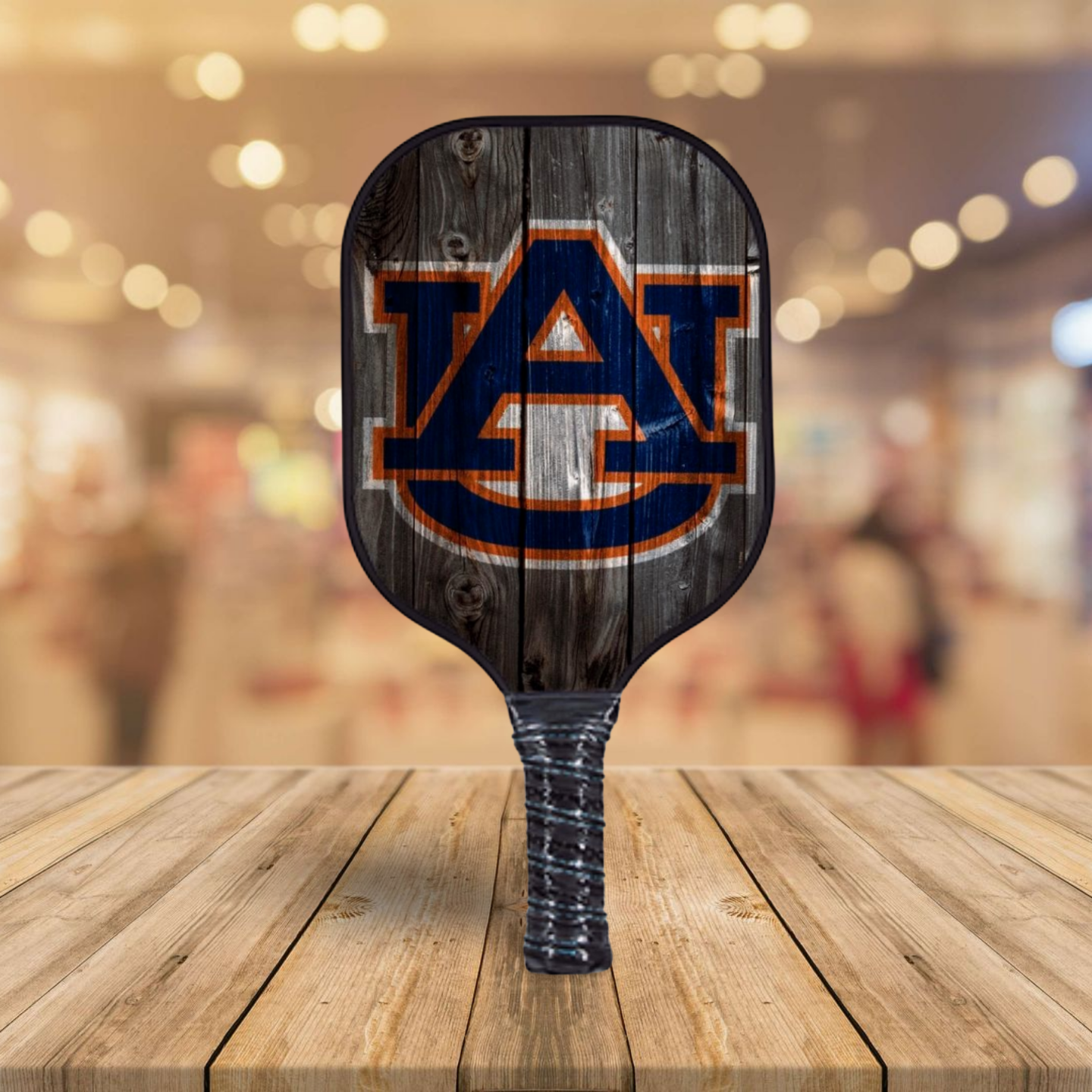 Auburn Woodgrain Print - Pickleball Paddle
