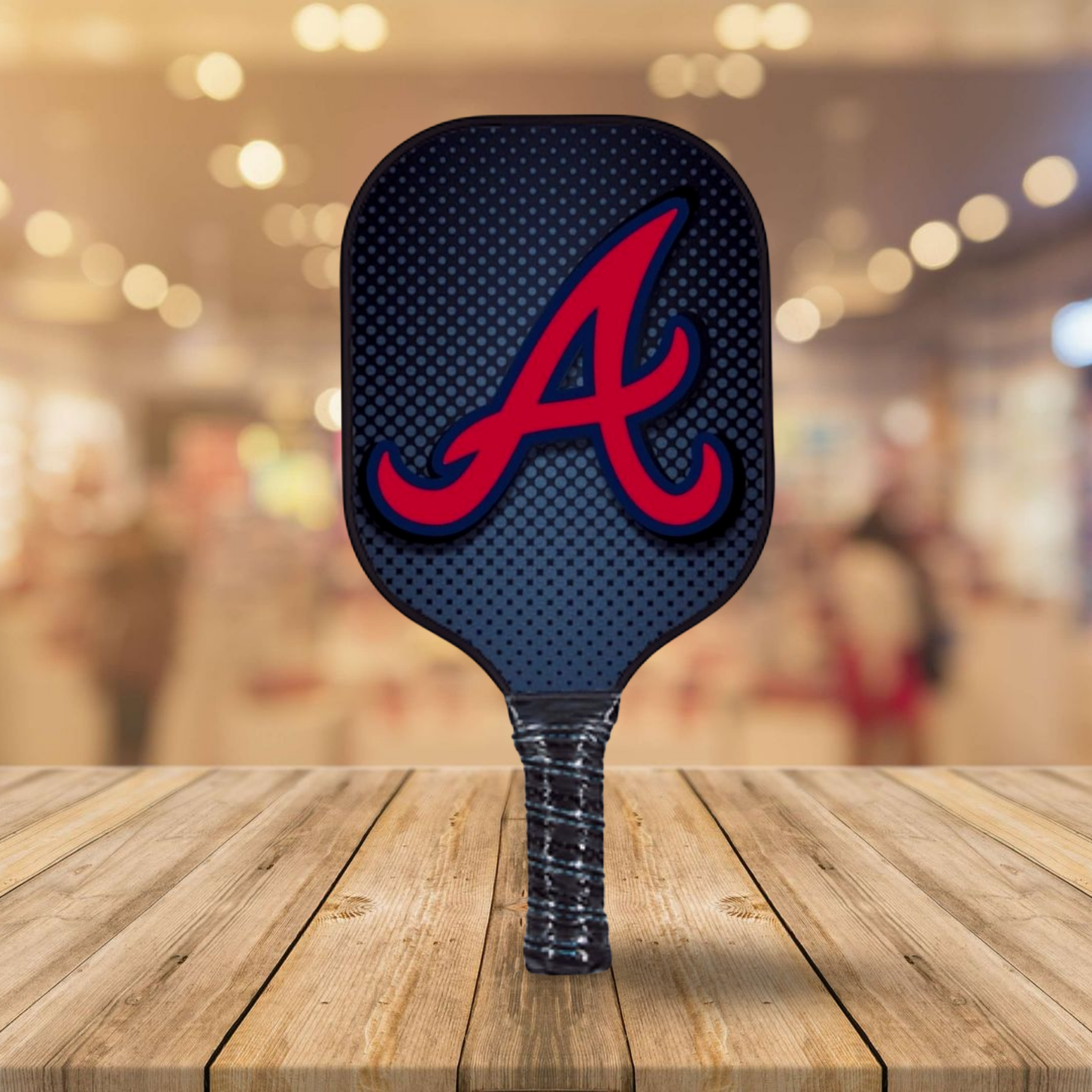 Atlanta Braves  - Blue Textered - Pickleball Paddle