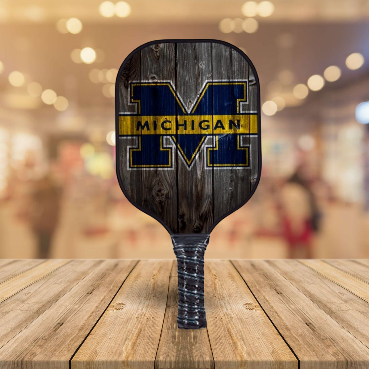 Michigan Woodgrain - Pickleball Paddle