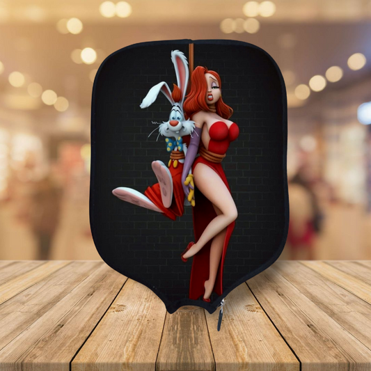 Jessica and Roger Rabbit - Pickleball Paddle Cover