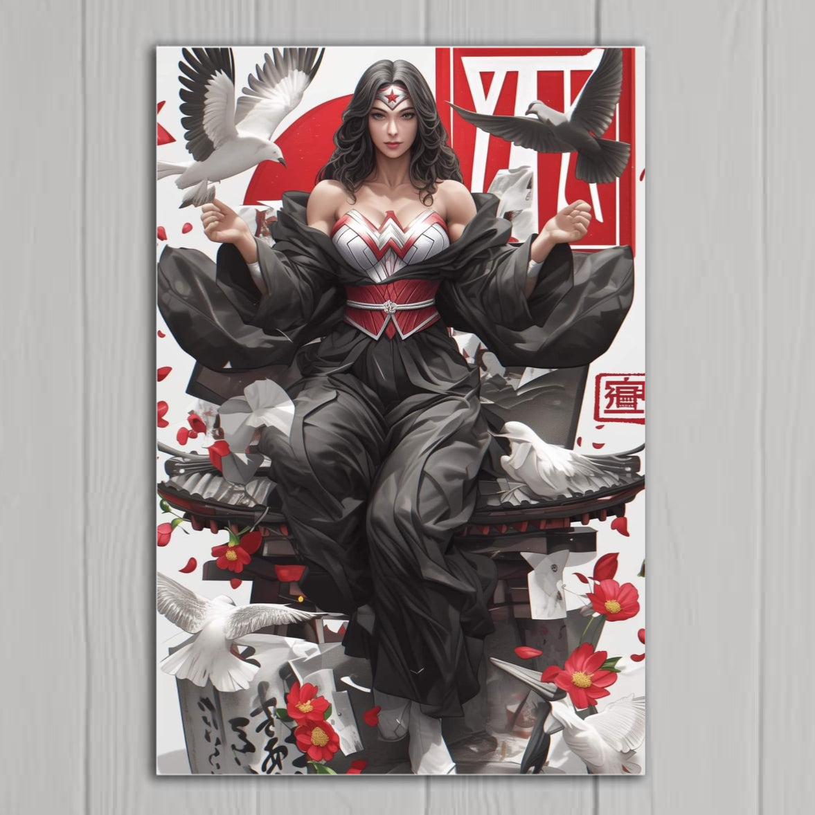 Wonder Woman - Canvas Hi-Res Wall Artwork - Asian Fusion Collection