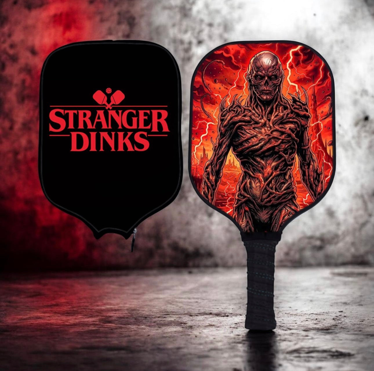Stranger Things - Vecna/Stranger Dinks - Pickleball Paddle & Cover