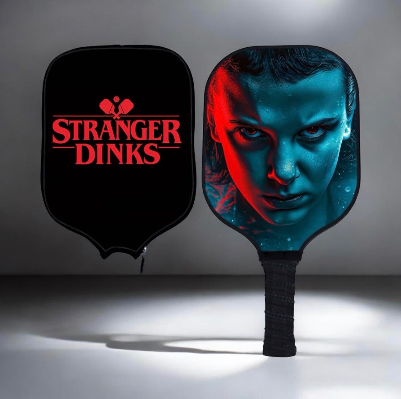 Stranger Things - Eleven/Stranger Dinks - Pickleball Paddle & Cover