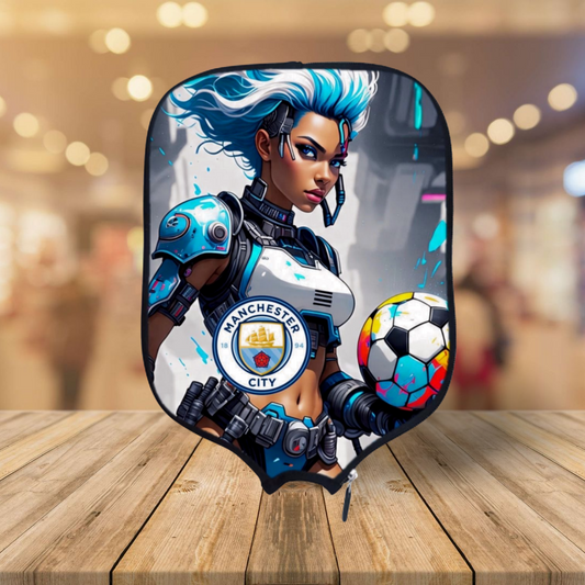 Manchester City F.C.  - Cyberpunk  - Pickleball Paddle Cover