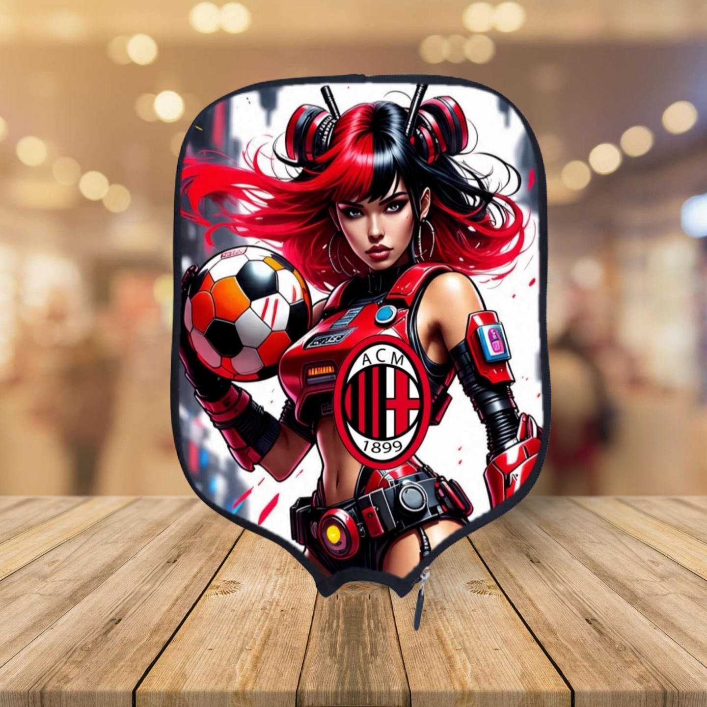 AC Milan - Cyberpunk  - Pickleball Paddle Cover