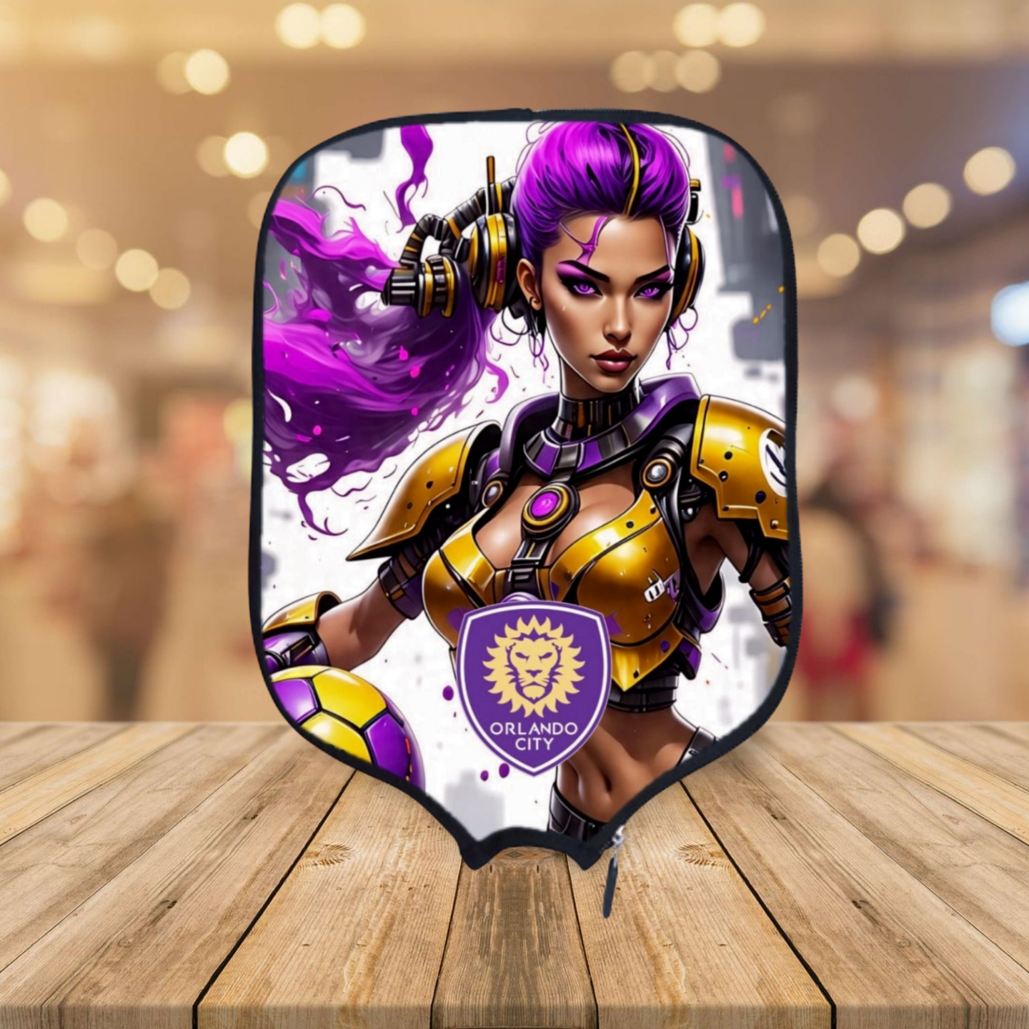 Orlando Pride F.C.- Cyberpunk  - Pickleball Paddle Cover