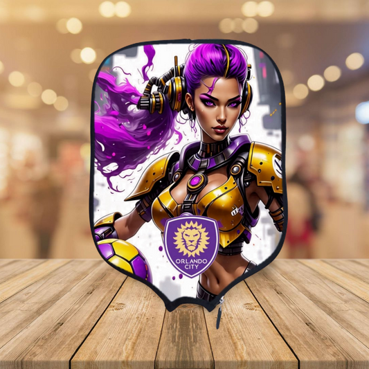 Orlando Pride F.C.- Cyberpunk  - Pickleball Paddle Cover
