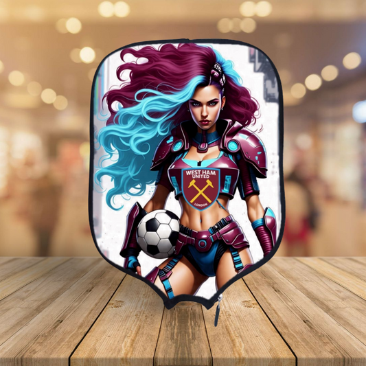West Ham United F.C.- Cyberpunk  - Pickleball Paddle Cover