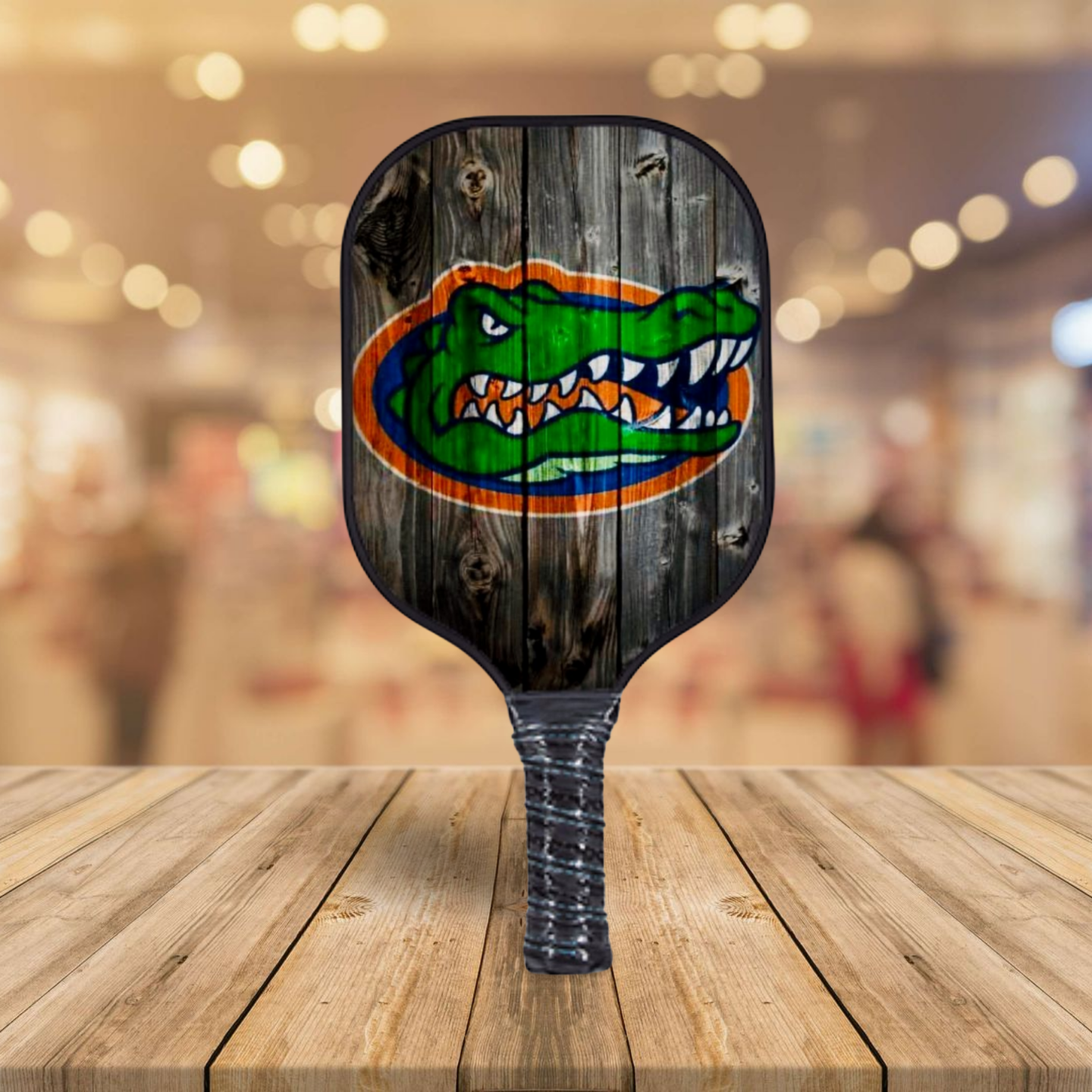 Florida - Woodgrain Print - Pickleball Paddle