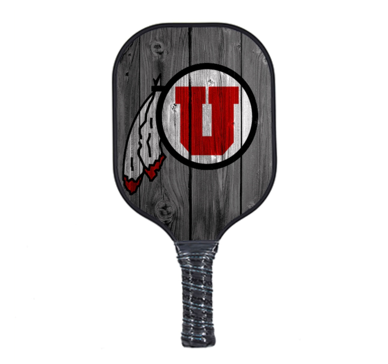 Utah UTES - Woodgrain Design - Pickleball Paddle