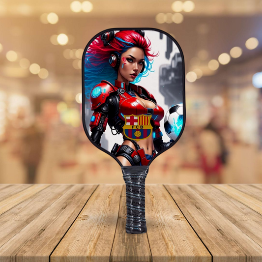 F.C. Barcelona - Cyberpunk - Pickleball Paddle