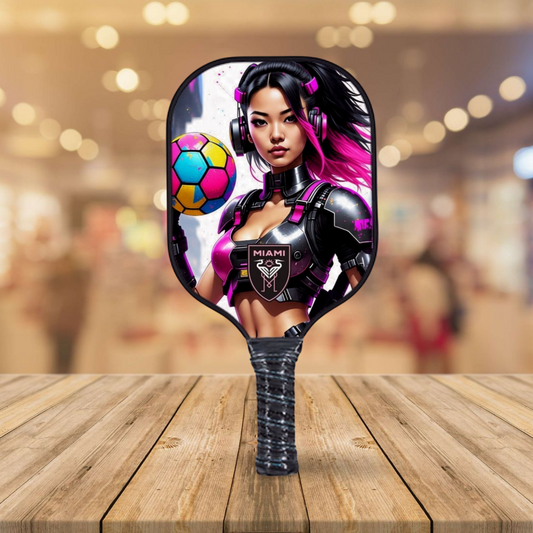 Inter Miami F.C. - Cyberpunk - Pickleball Paddle