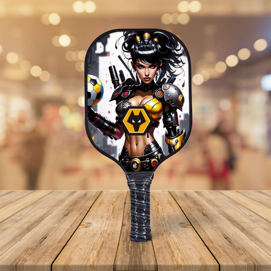 Wolverhampton Wanders F.C. - Cyberpunk - Pickleball Paddle