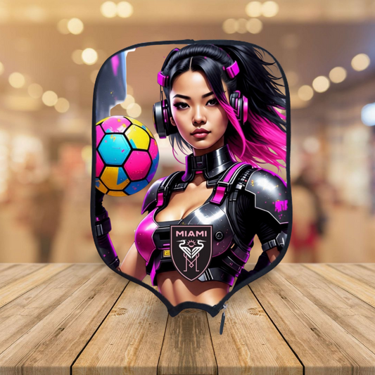 Inter Miami F.C.- Cyberpunk  - Pickleball Paddle Cover
