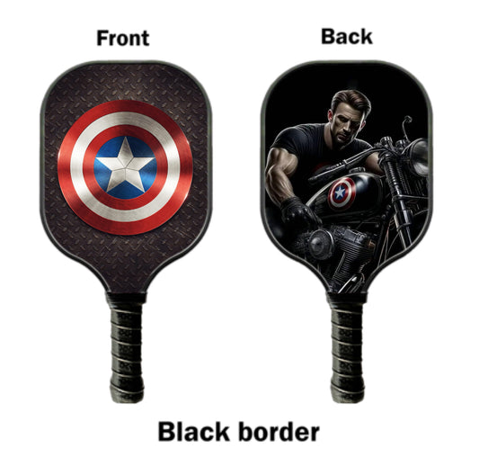 Captain America - Bike Ride - Pickleball Paddle