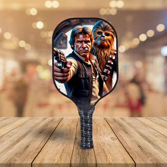 Dynamic Duo - Han Solo & Chewbacca - Star Wars - Pickleball Paddle