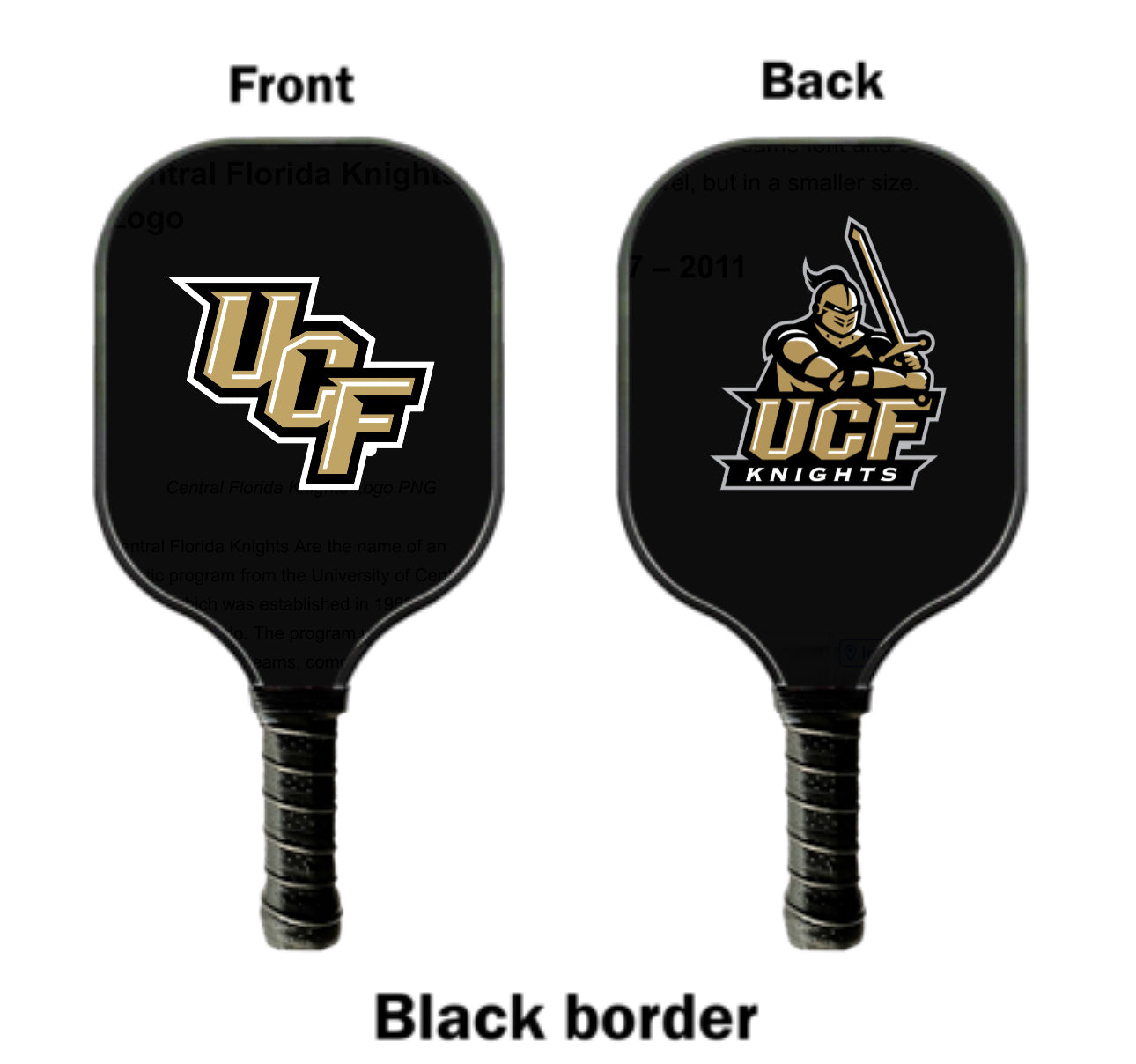 University of Central Florida - UCF - Pickleball Paddle