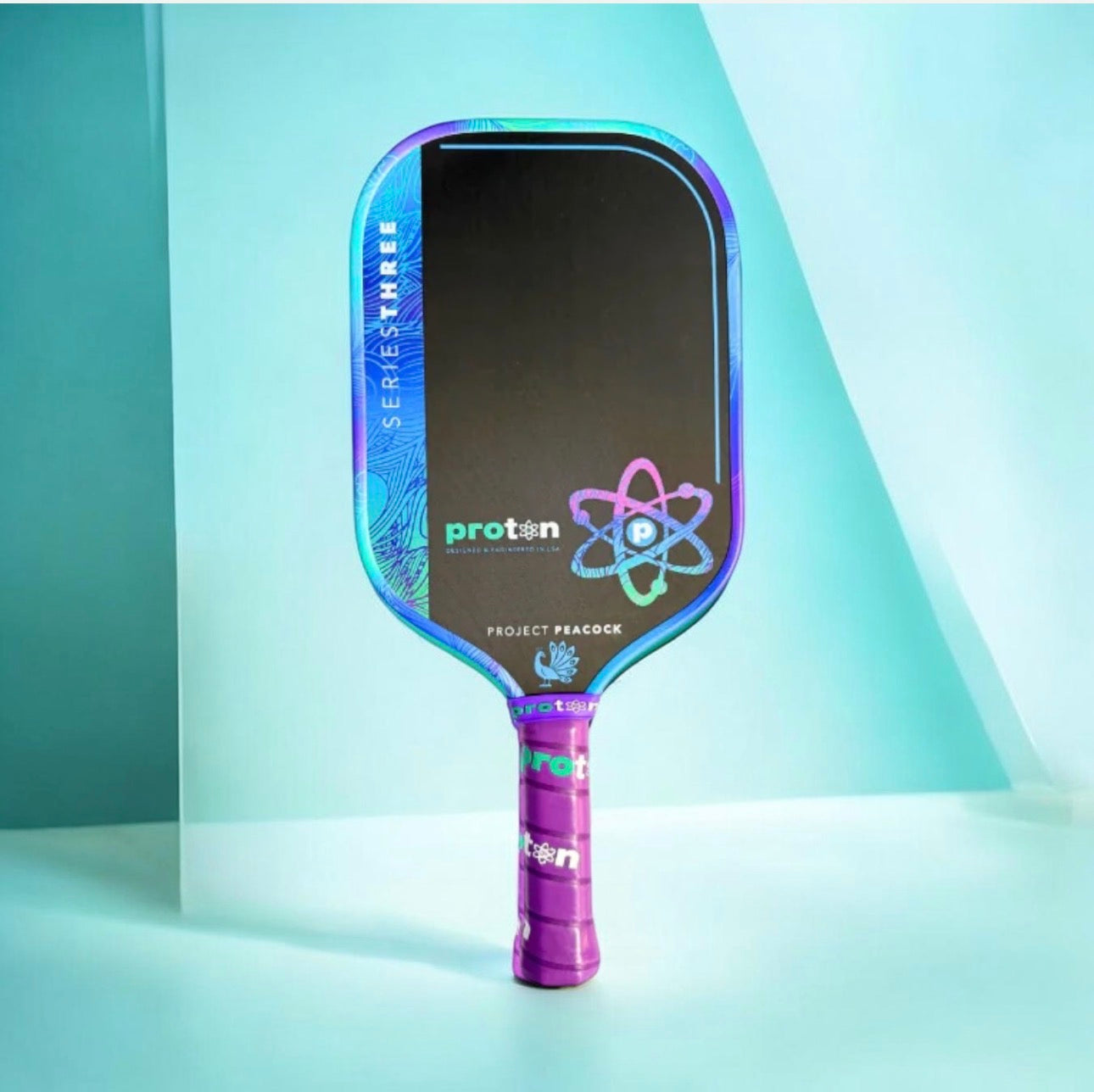 Proton Project Peacock 15mm Elongated Black/Jade/Plum Pickleball