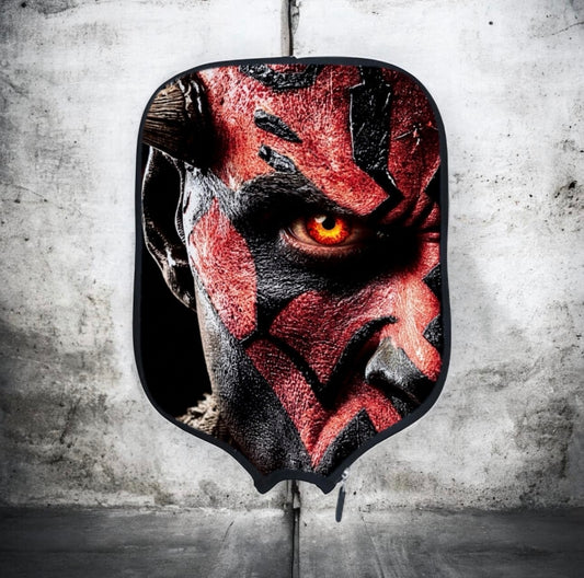 Darth Maul In Your Face! - Pickleball Paddle Cover
