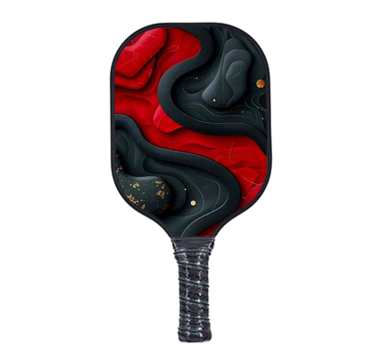 Black/Red Lava Pickleball Paddle