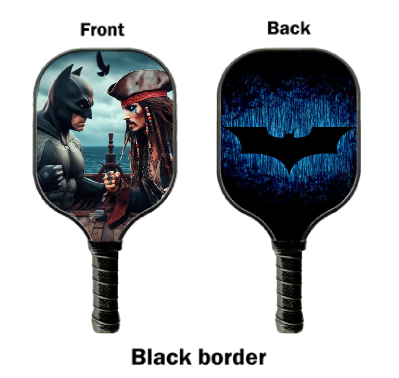 Captain Jack Sparrow vs Batman  -Batman Versus Collection- Pickleball Paddle