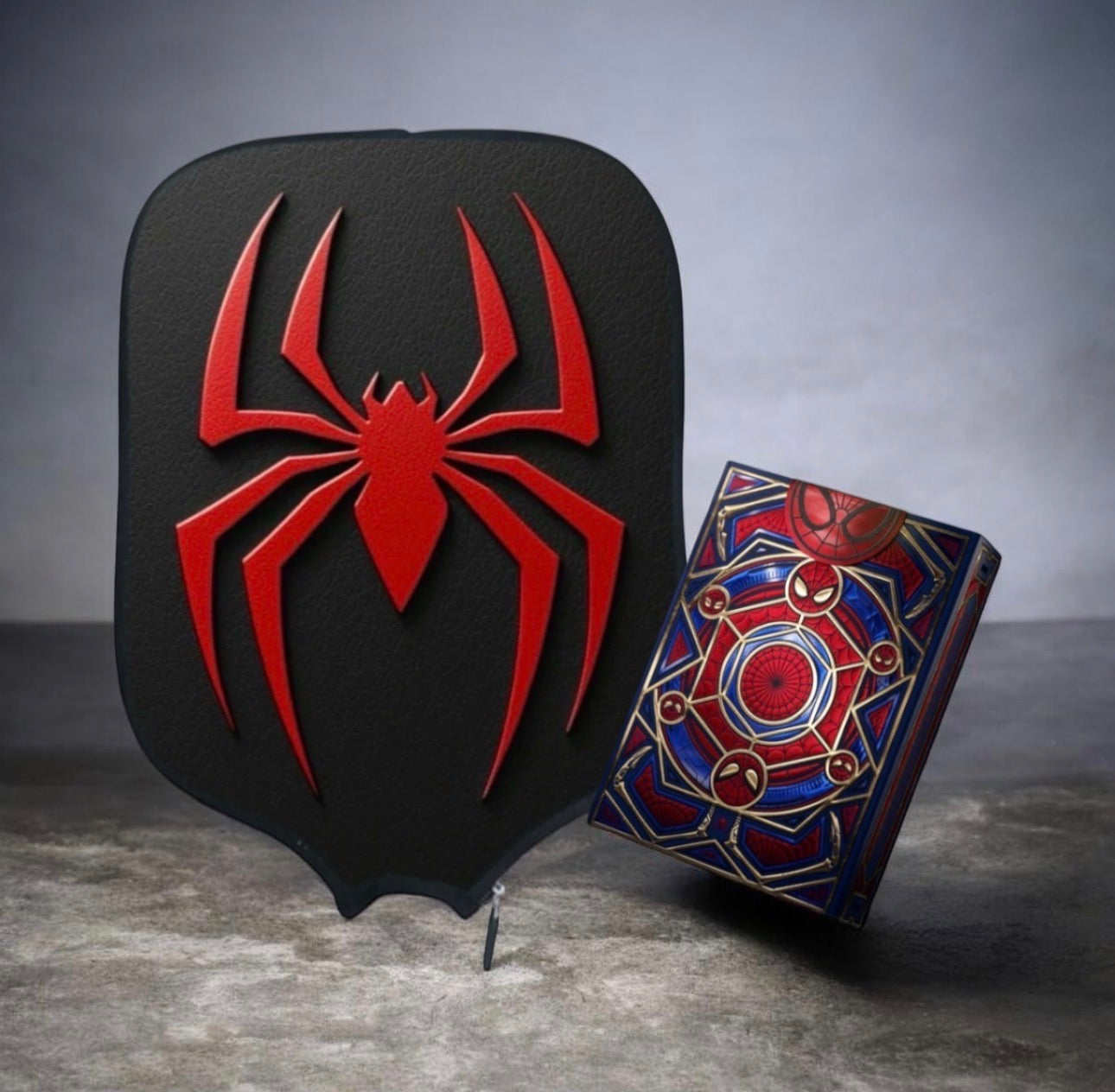 Spiderman Emblem  Pickleball Paddle Cover & Playing Card Collectors Edition