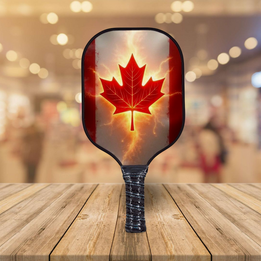 Canada Glowing Maple Leaf - Pickleball Paddle