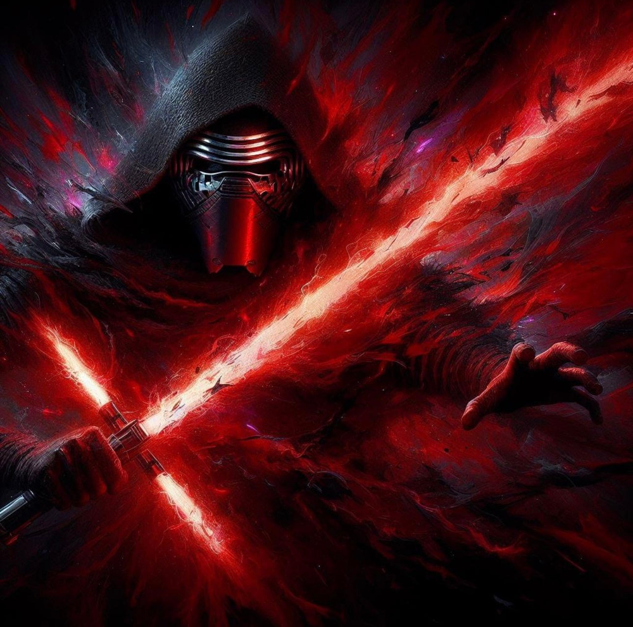 Kylo Ren - Star Wars - Lienzo enmarcado de alta resolución