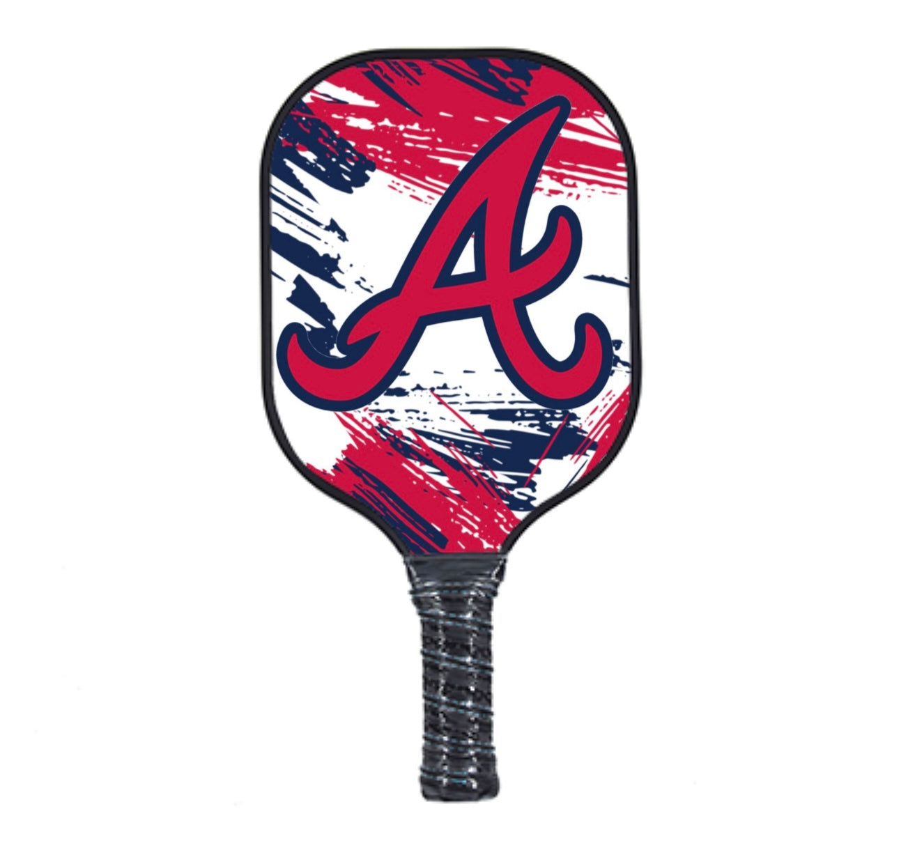 Atlanta Braves - Red/Blue Strokes - Pickleball Paddle