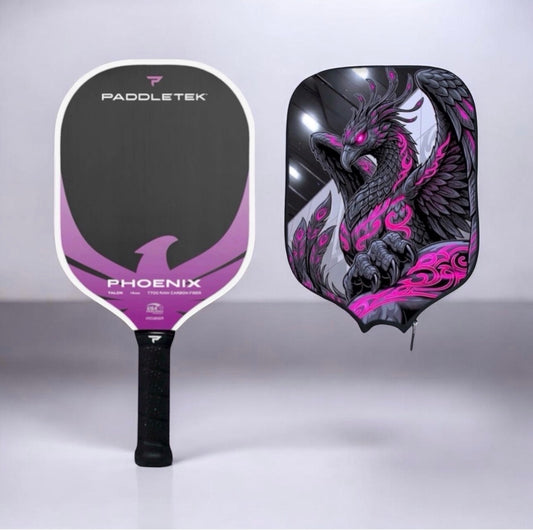 Paddletek Phoenix Talon Aurora 14mm Pickleball Paddle & Limited Edition Cover
