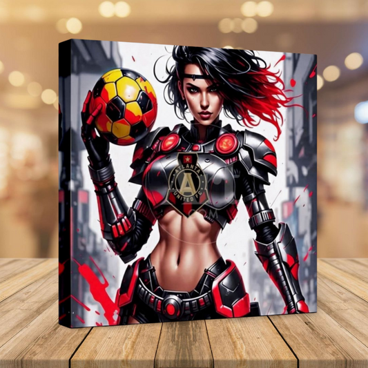 Atlanta United F.C.- Cyberpunk - Ready To Hang Canvas Hi-Res Wall Artwork