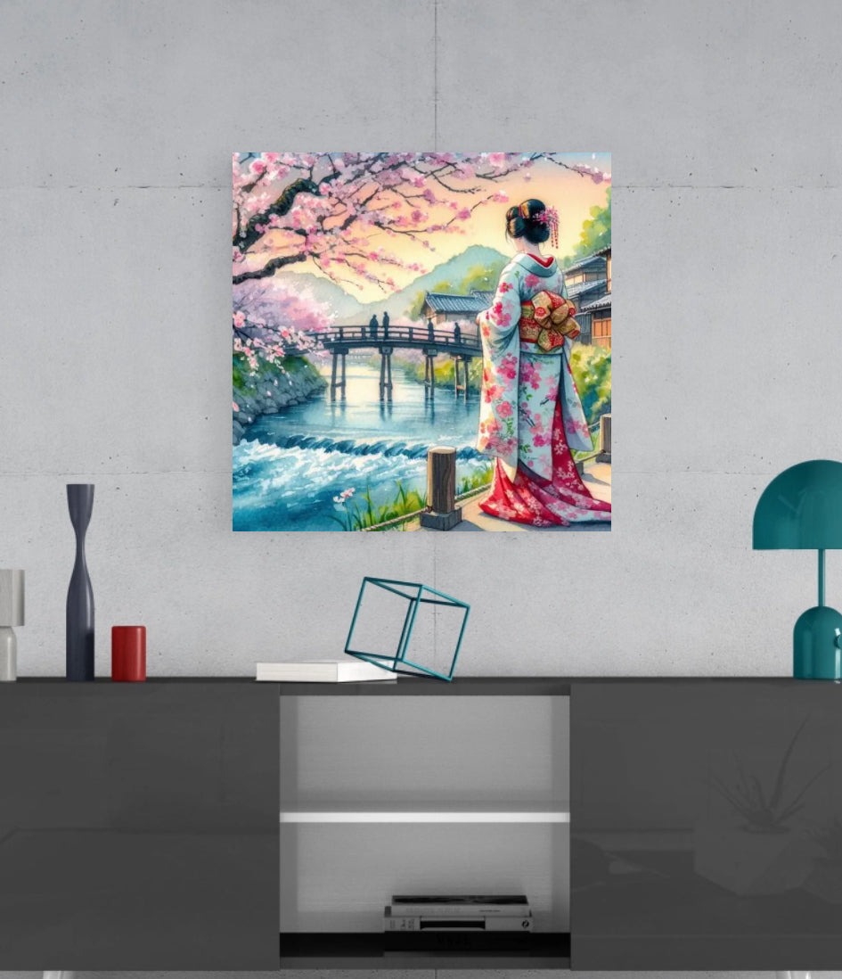 Cherry Blossom Stroll - Ready To Hang  Canvas Hi-Res Wall Artwork