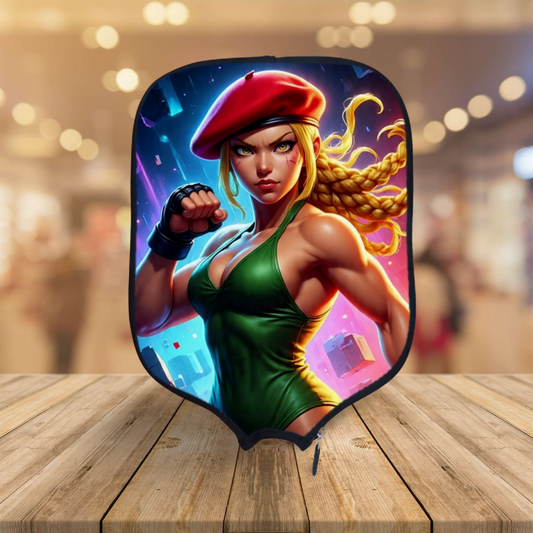 Street Fighter - Cammy Animated - Pickleball Paddle Cover