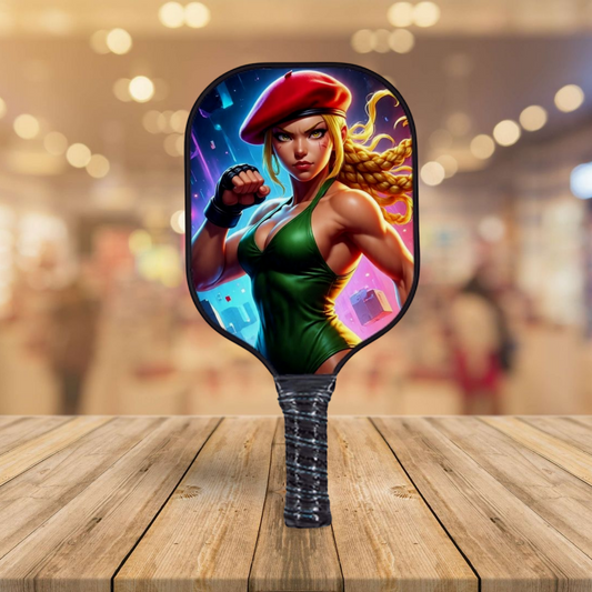 Street Fighter - Cammy Animated - Pickleball Paddle