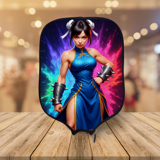 Street Fighter - Chun-Li Animated - Pickleball Paddle Cover
