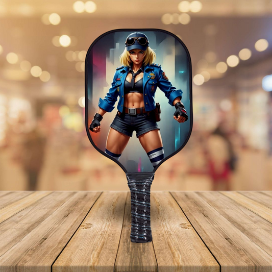 Street Fighter -Lucia Morgan Animated - Pickleball Paddle