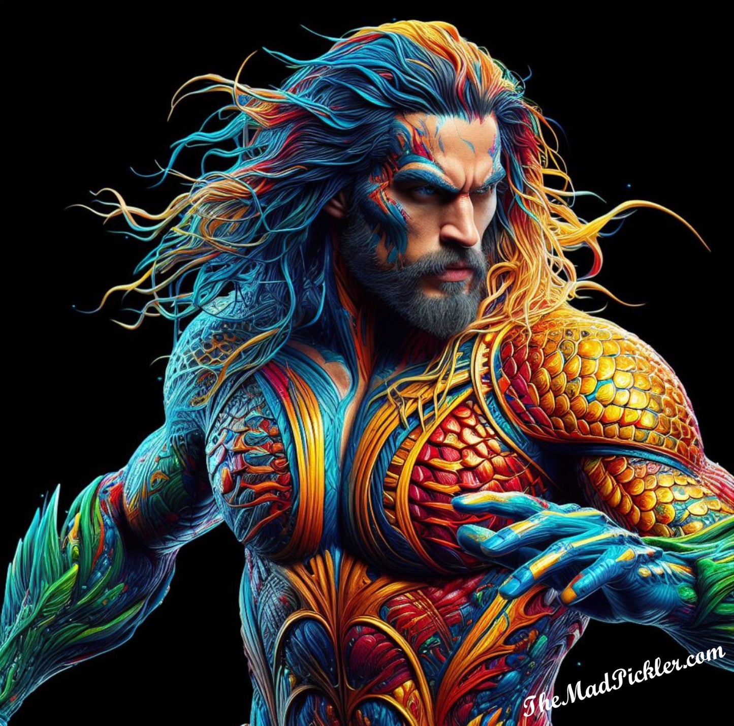 Aquaman - Arte mural en lienzo de alta resolución