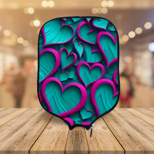 Hearts Overflow - Pickleball Paddle Cover
