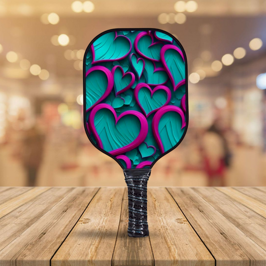 Hearts Overflow - Pickleball Paddle