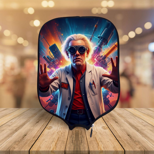 Back To The Future - Doc Brown - Pickleball Paddle Cover