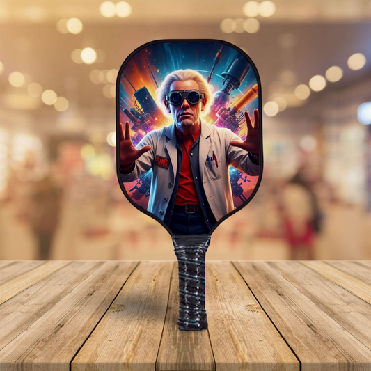 Back To The Future - Doc Brown - Pickleball Paddle