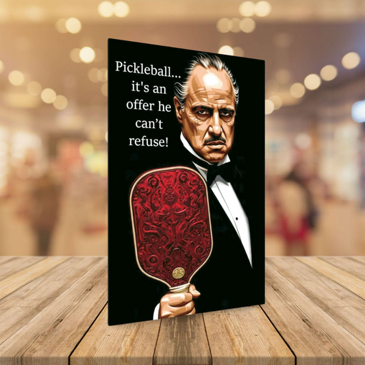 Godfather - Pickleball...Its An Offer He Can't Refuse! - Ready To Hang  Canvas Hi-Res Wall Artwork