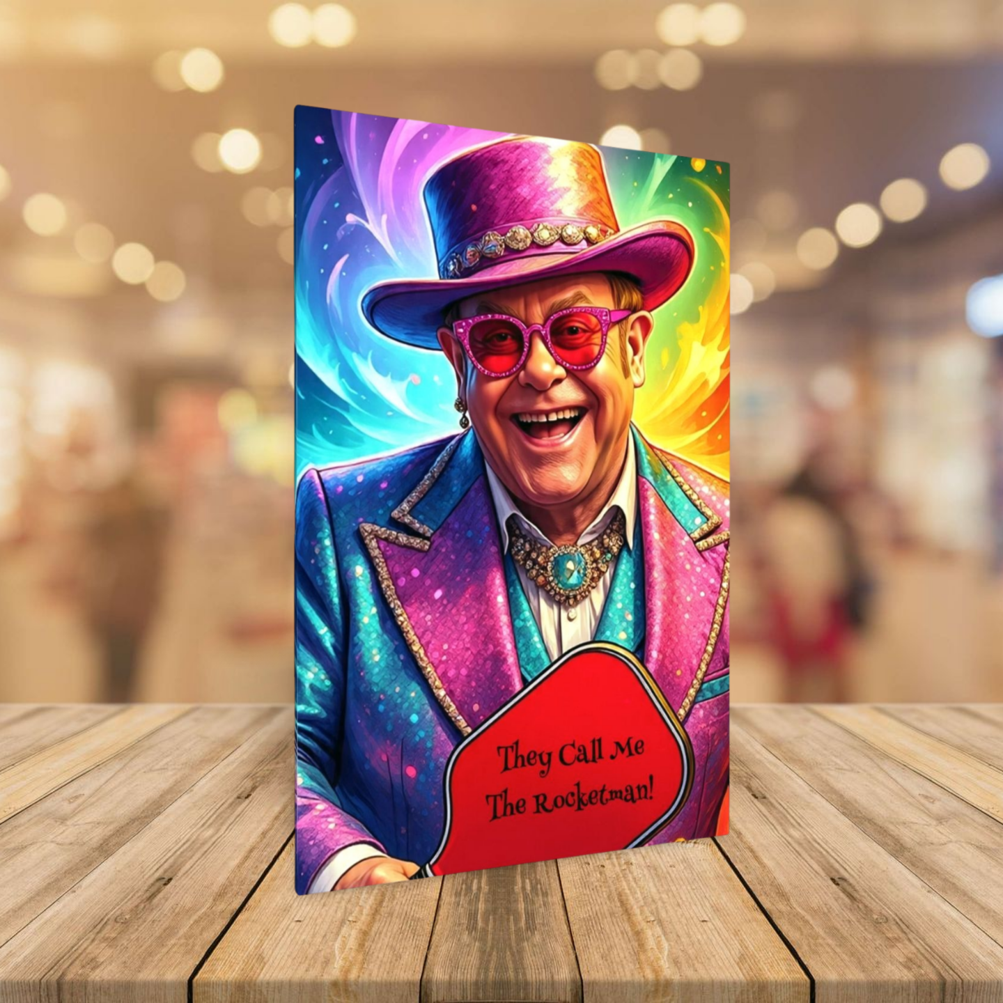 Elton John - "They Call Me The Rocketman!" - Ready To Hang  Canvas Hi-Res Wall Artwork