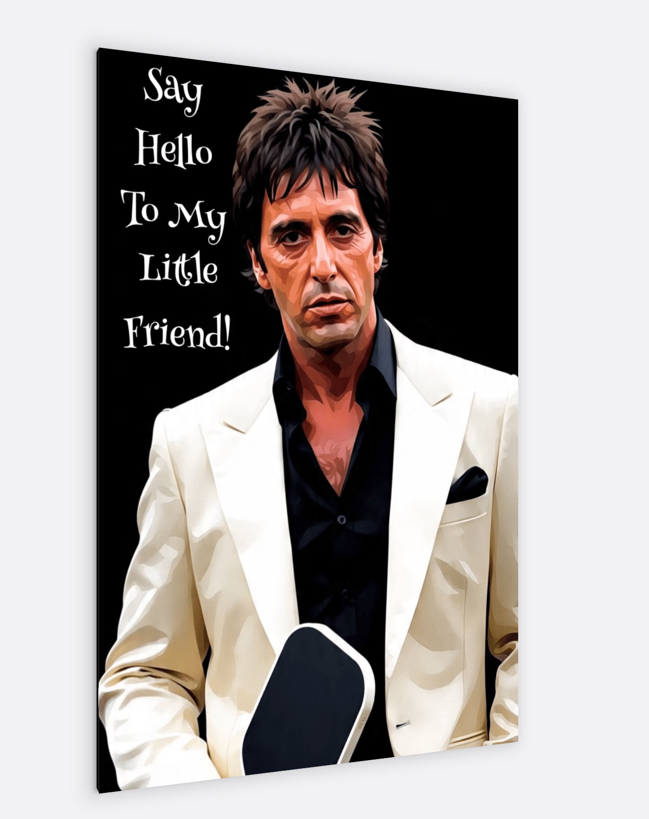 Scareface - Say Hello To My Little Friend!- Ready To Hang  Canvas Hi-Res Wall Artwork