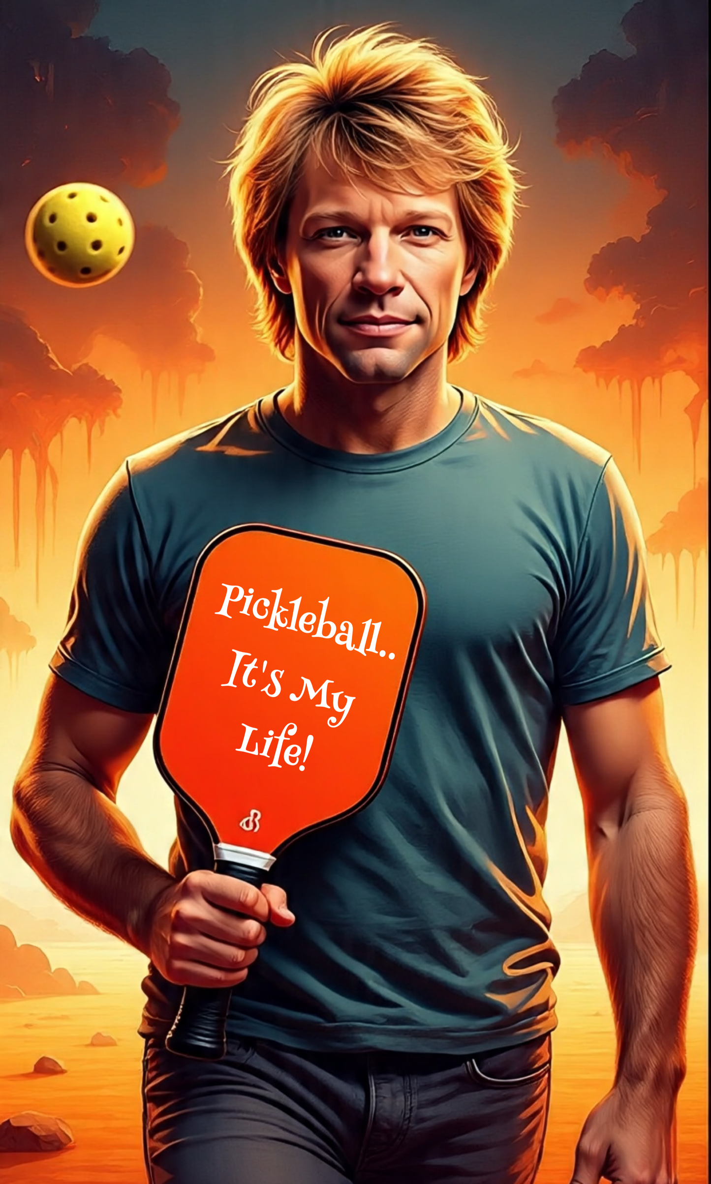 Bon Jovi - "Pickleball..It's My Life!" - Ready To Hang  Canvas Hi-Res Wall Artwork