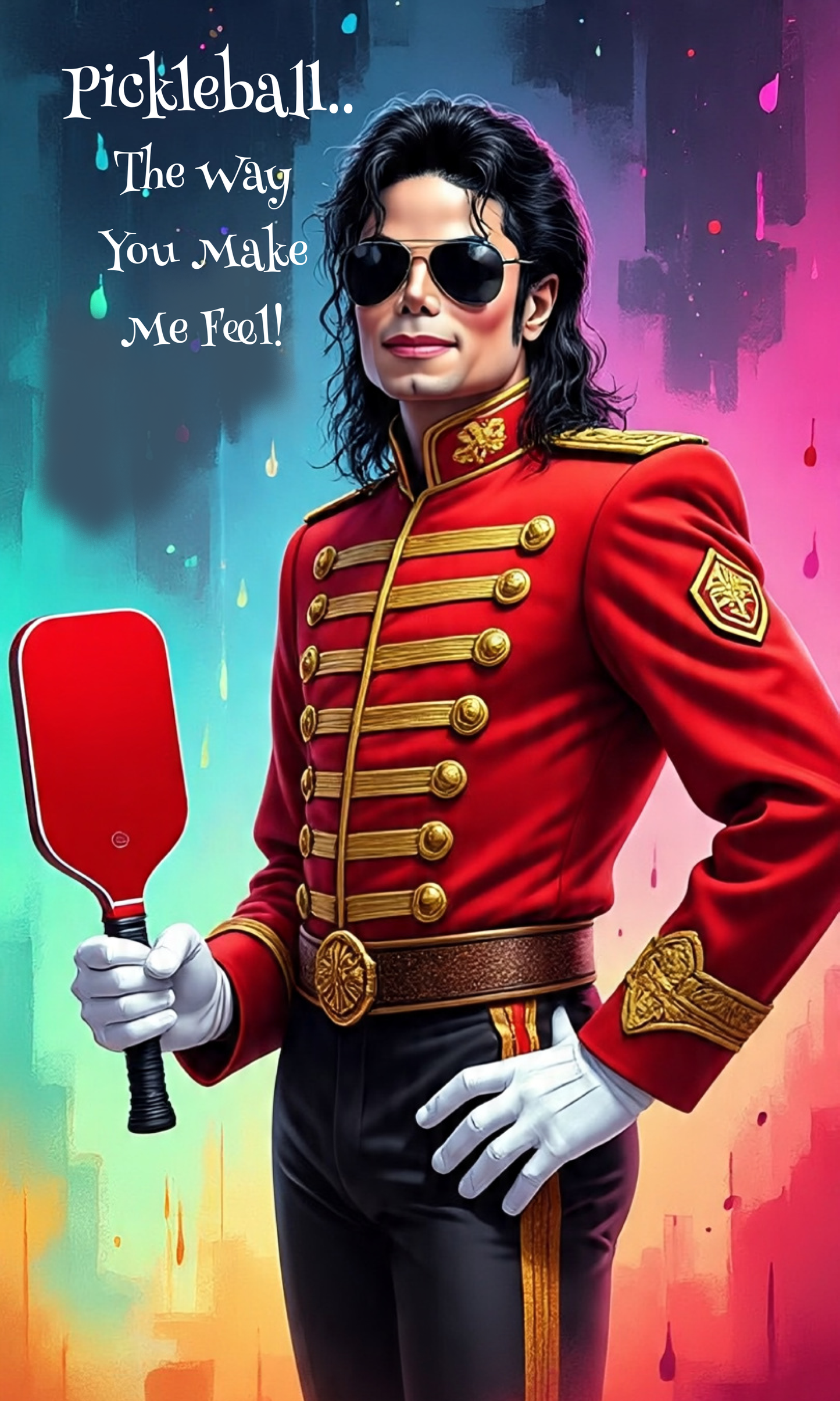 Michael Jackson - "Pickleball..The Way You Make Me Feel!" - Ready To Hang  Canvas Hi-Res Wall Artwork