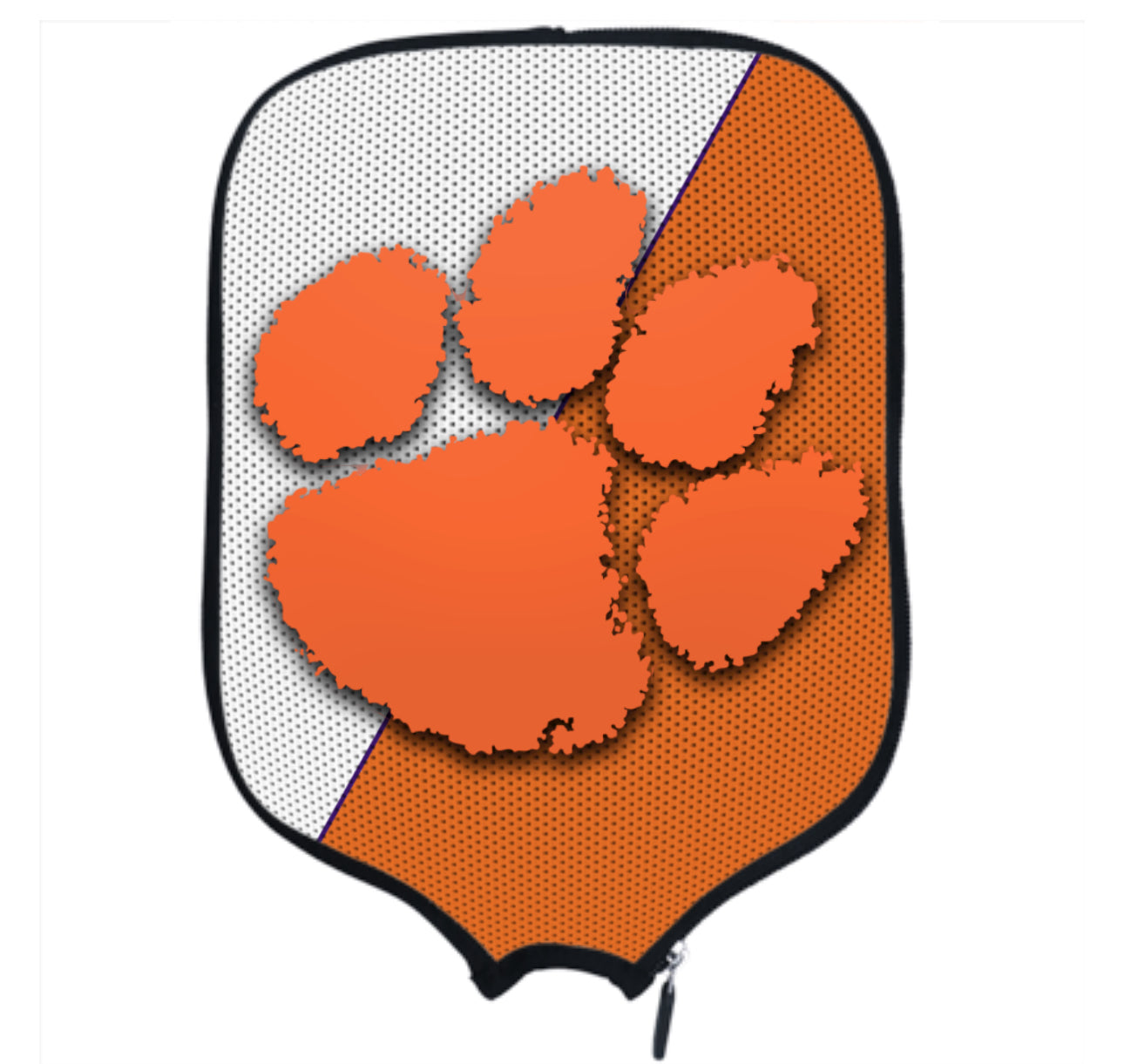 Clemson Combo White/Orange Pickleball Paddle Cover