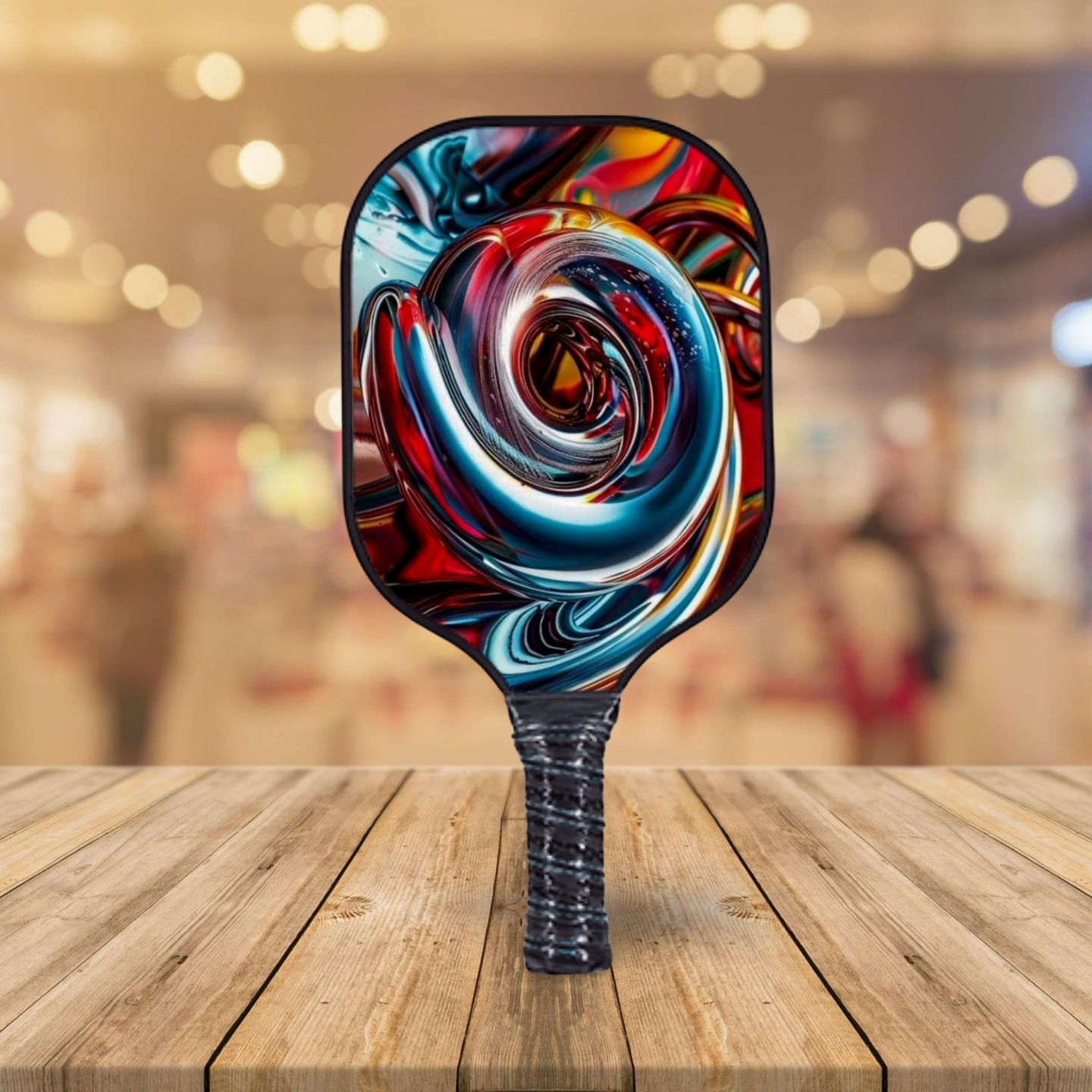 Abstract Swirl Pickleball Paddle