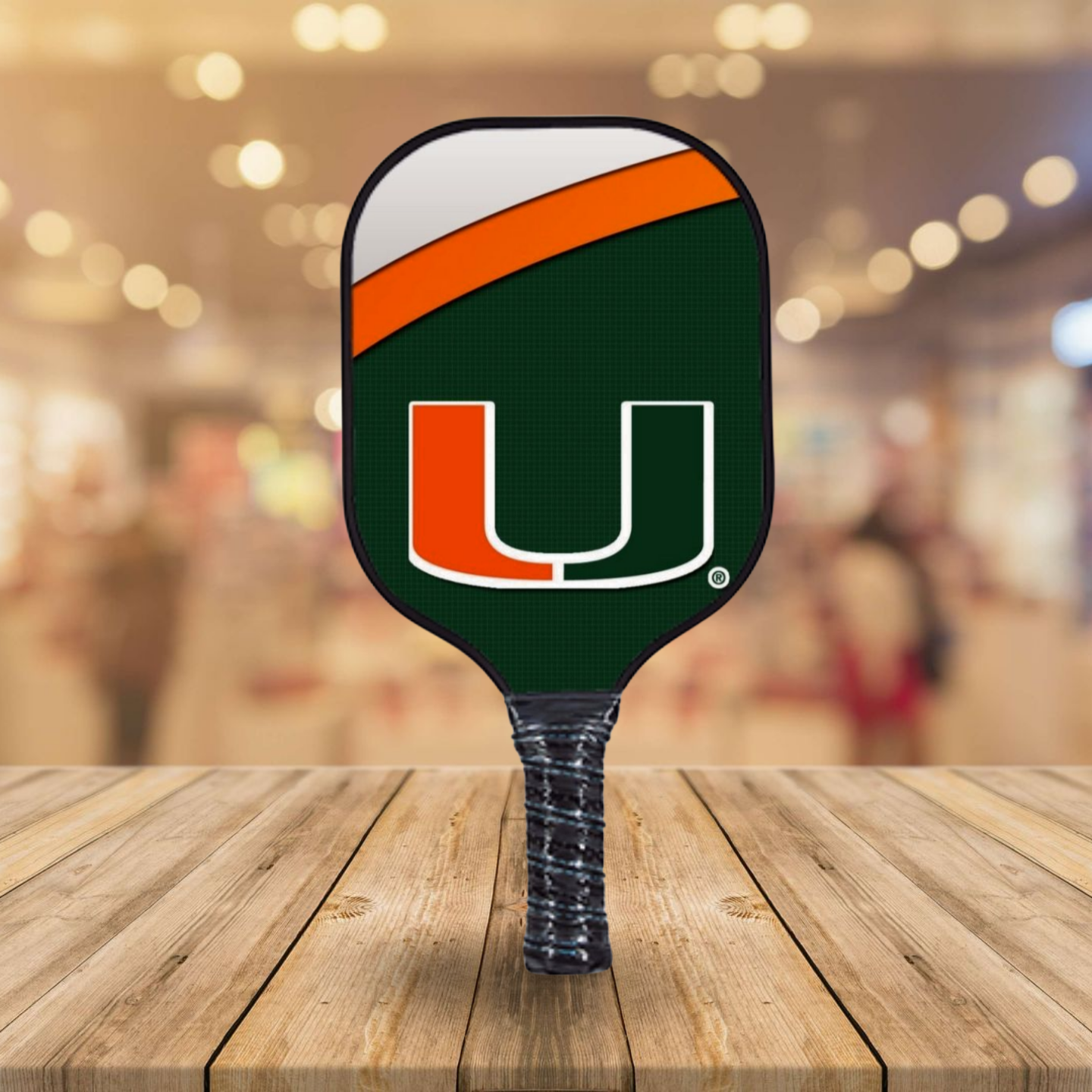 Miami Hurricanes - Stripes - Pickleball Paddle